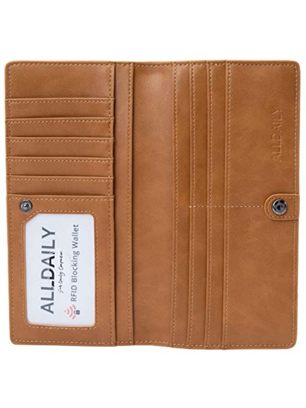 Womens RFID Blocking Wallet Slim Vegan Leather Credit Card Holder Clutch